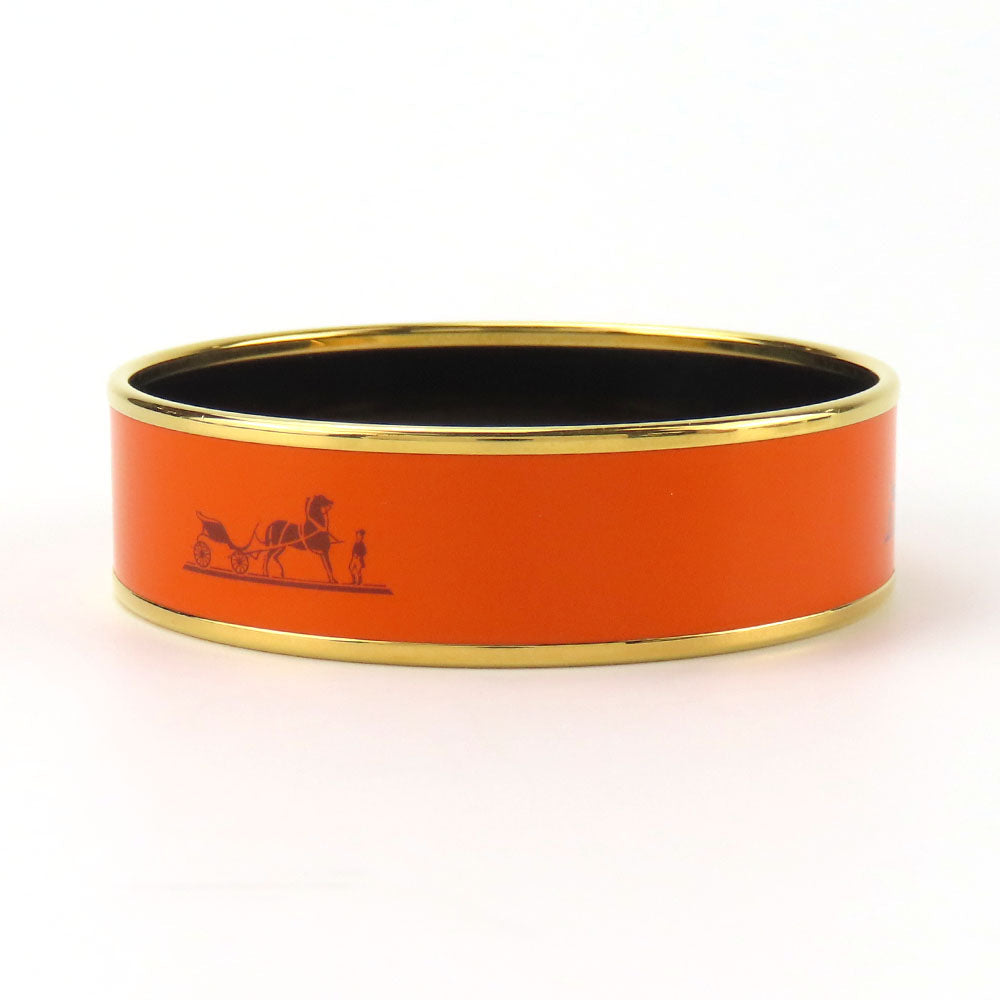 HERMÈS GM Bangle Orange Cloisonné enamel on metal
