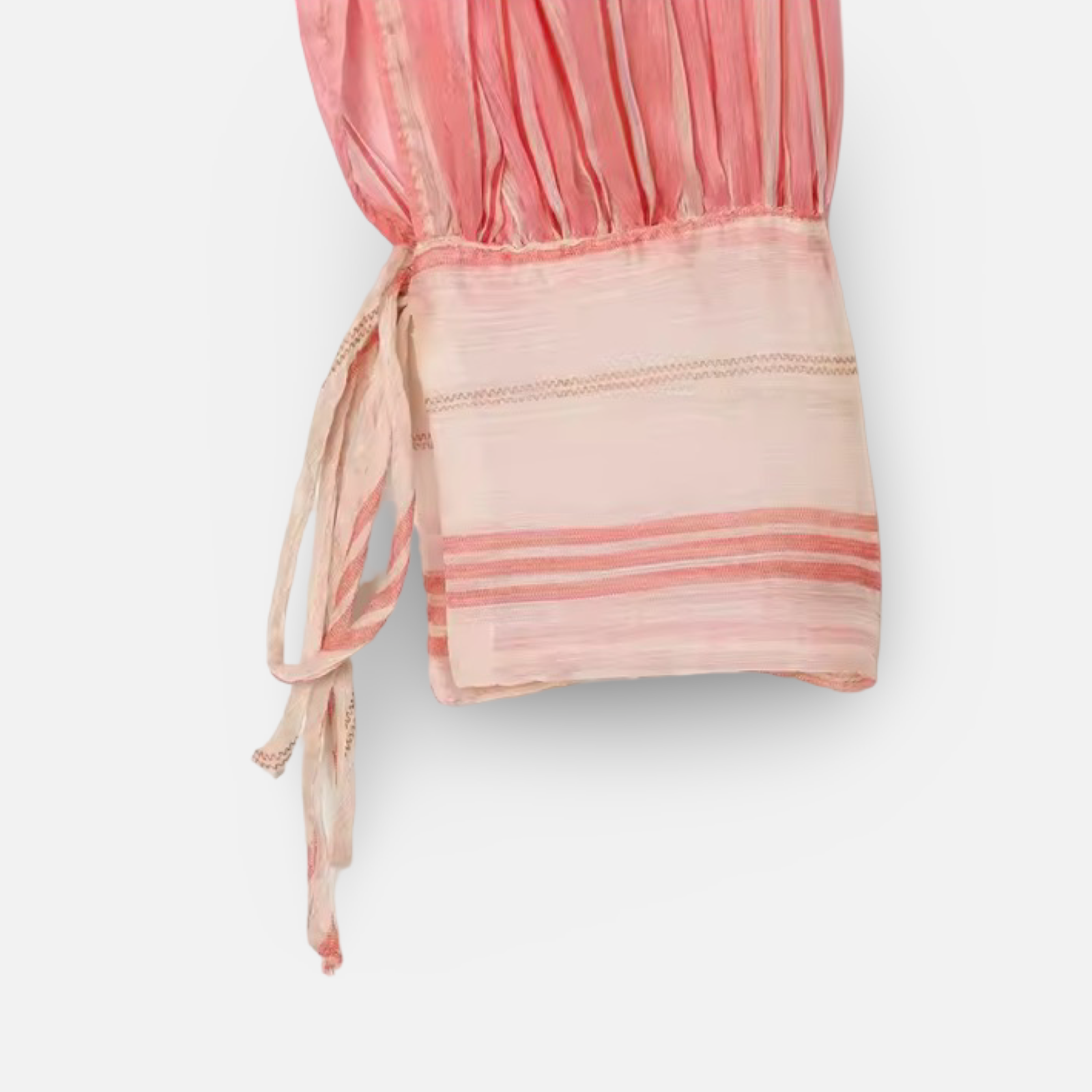 Pastel Striped Waist Tie Shirt