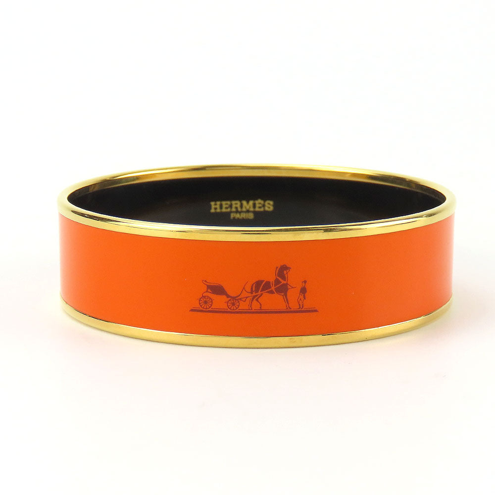 HERMÈS GM Bangle Orange Cloisonné enamel on metal