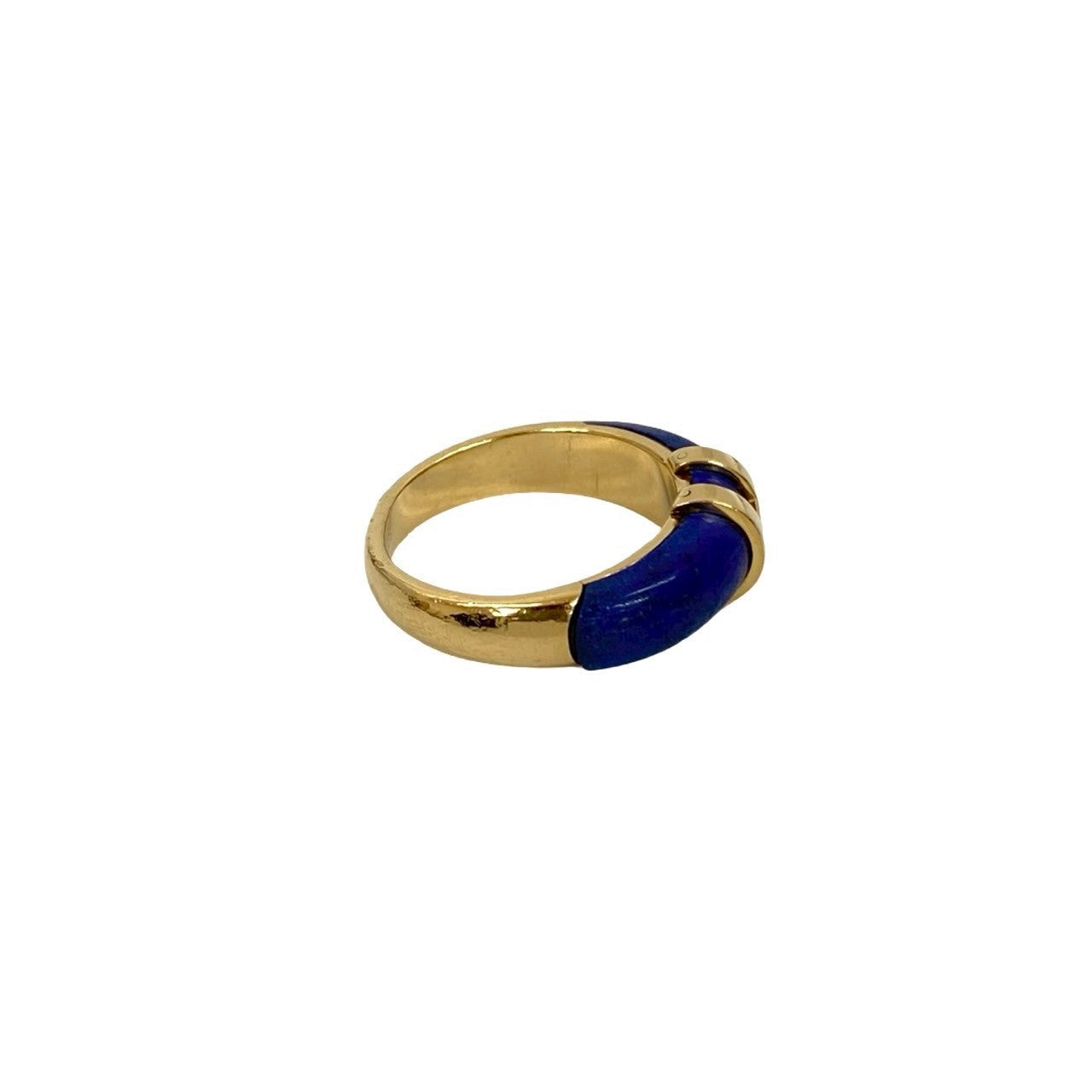 HERMÈS – H Logo Motif Ring – 18K Yellow Gold & Lapis Lazuli – Women –