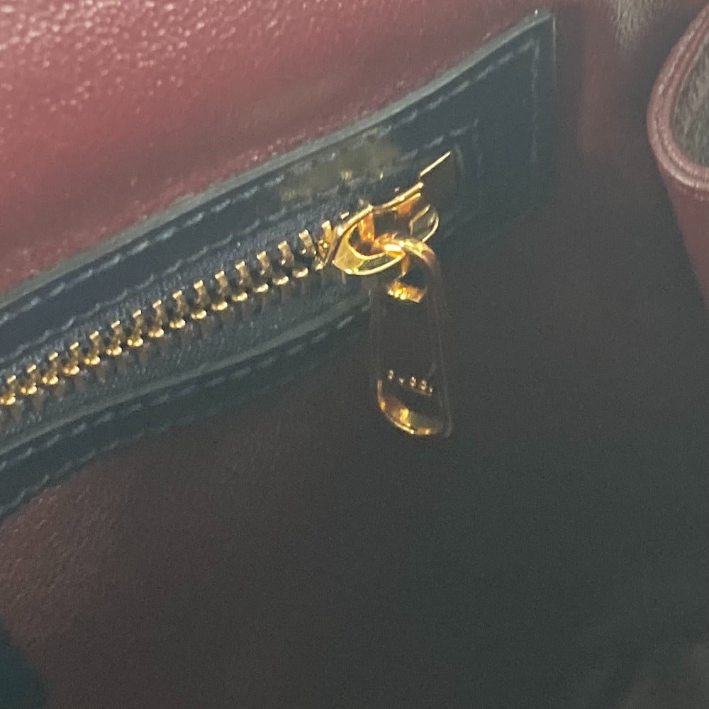 GUCCI Handbag – Horsebit 1955 Small Top Handle – Beige × Dark Navy Canvas &amp; Leather – 100% Authentic Previously Owned Pristine / Near-New Condition