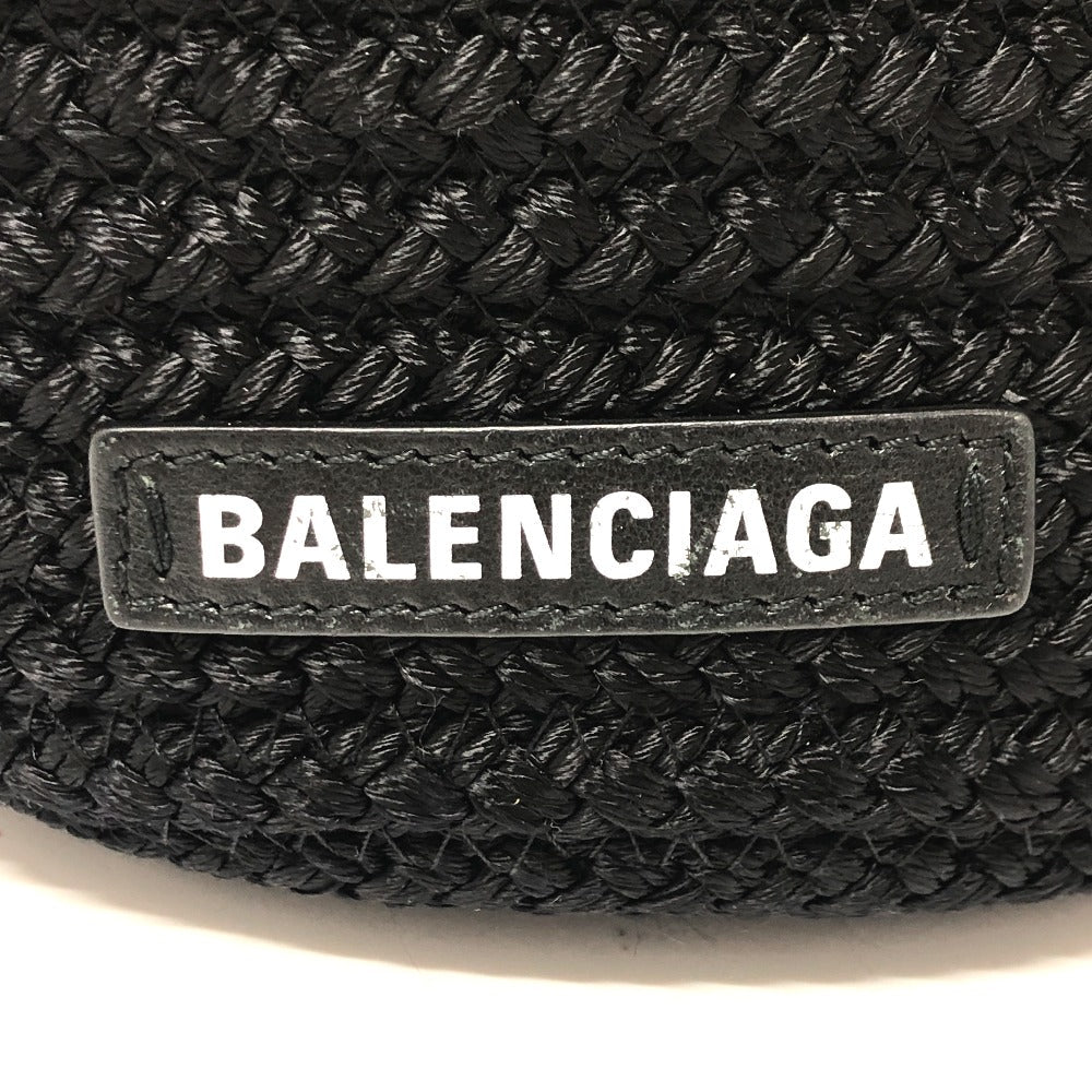 Balenciaga Ibiza Small Basket in Black Nylon & Lambskin –