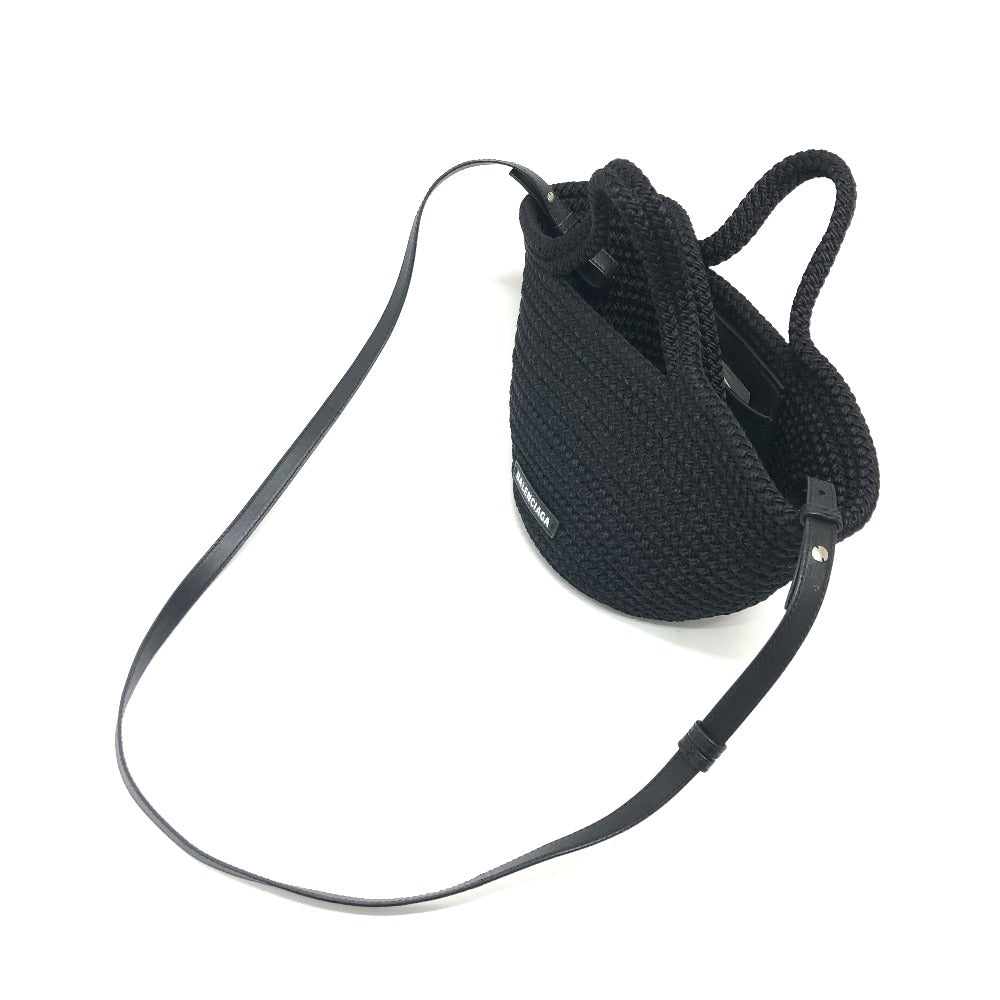 Balenciaga Ibiza Small Basket in Black Nylon & Lambskin –