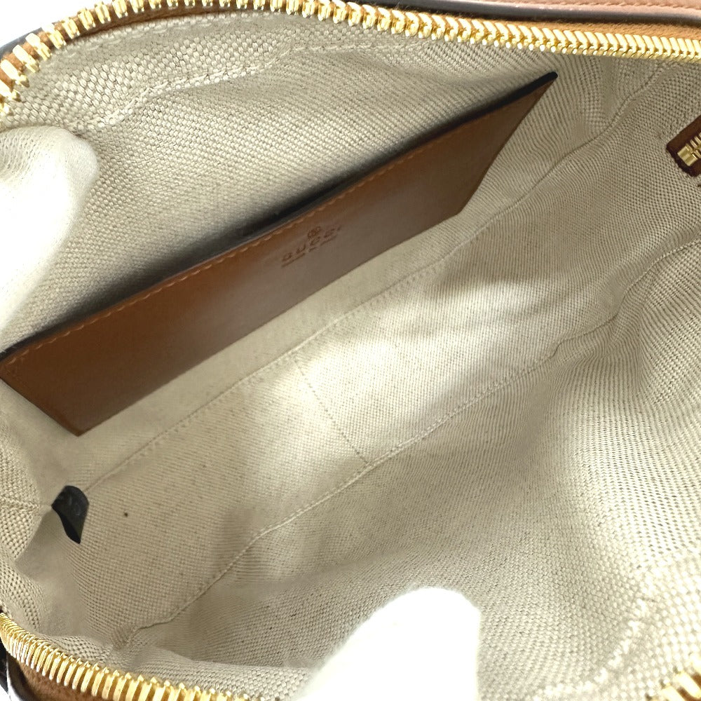 GUCCI – GG Matelassé Double G Shoulder Bag – Small – Brown Leather – 100% Authentic Previously Owned – Pristine / Unused Condition