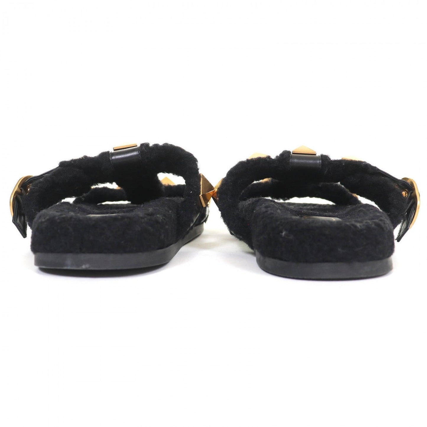 VALENTINO GARAVANI – Sandals – Leather Black  – Size Euro 39 –