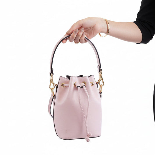 Fendi Mini Mon Tresor Calf Leather Bucket Bag Peonia Pink / Gold – Great Condition Pre-Owned | L’LUXE Authentic’s