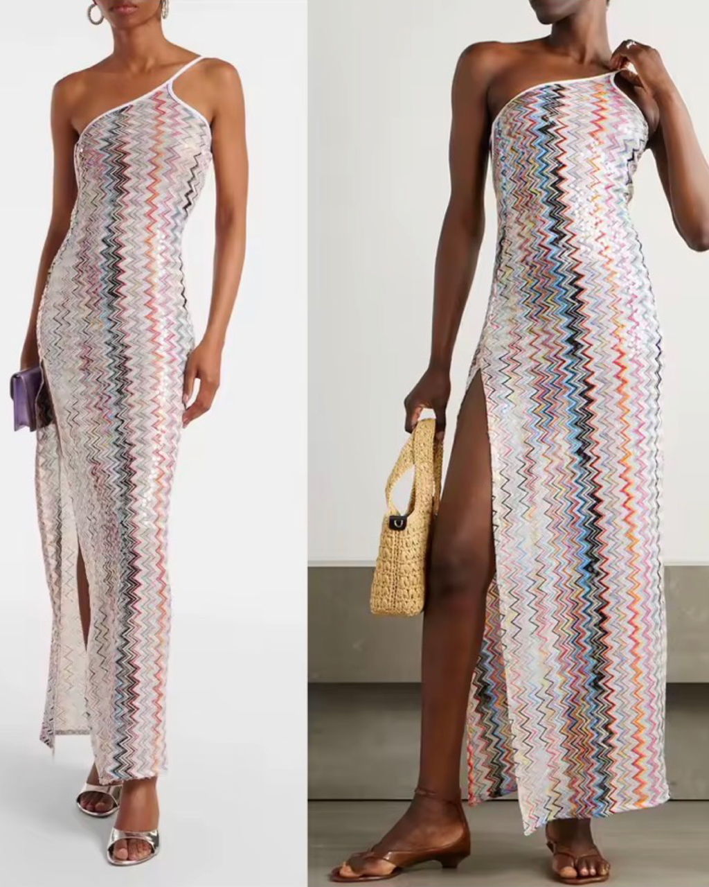 Wavy Striped Backless Resort Maxi Dress – Slim Sleeveless Beach Dress