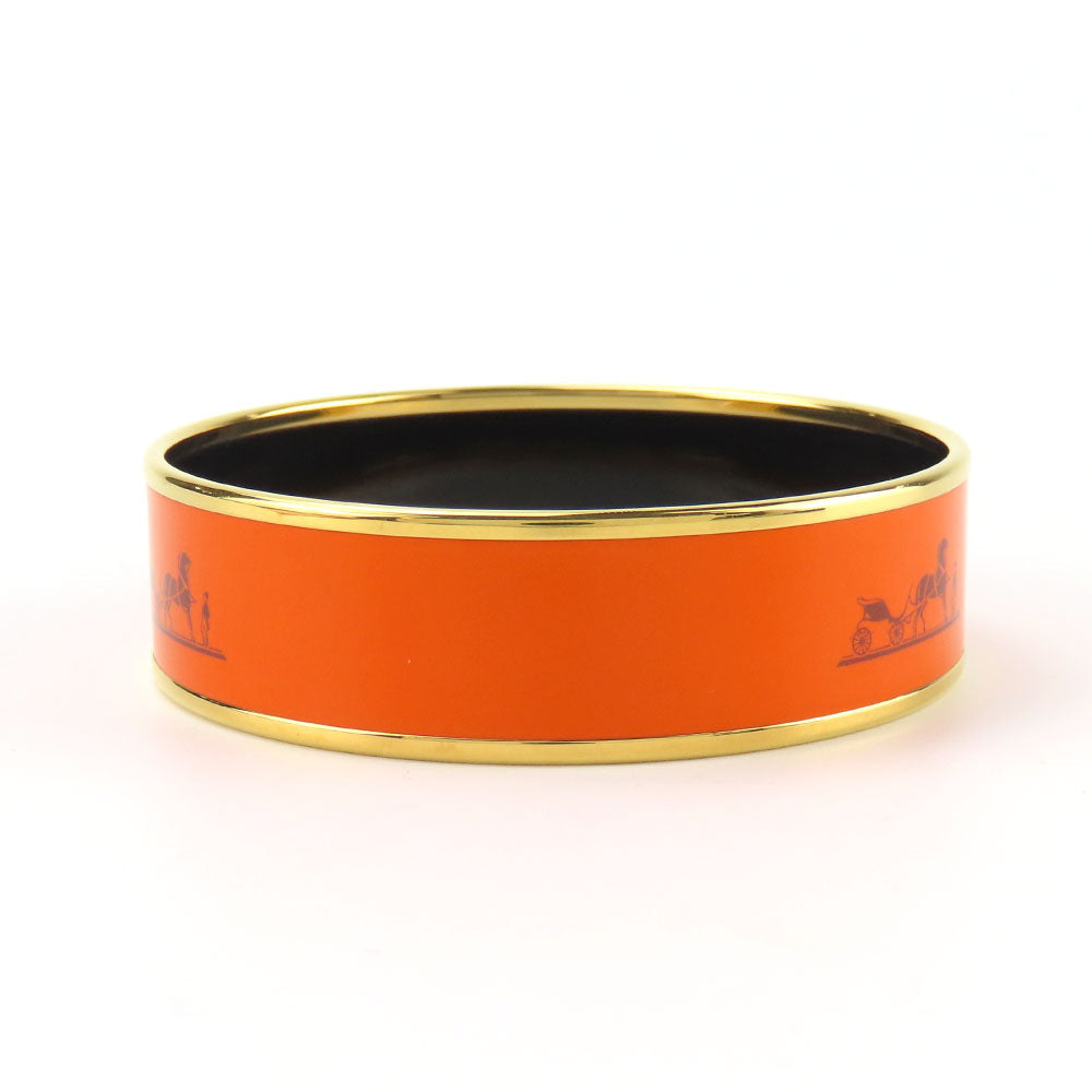HERMÈS GM Bangle Orange Cloisonné enamel on metal
