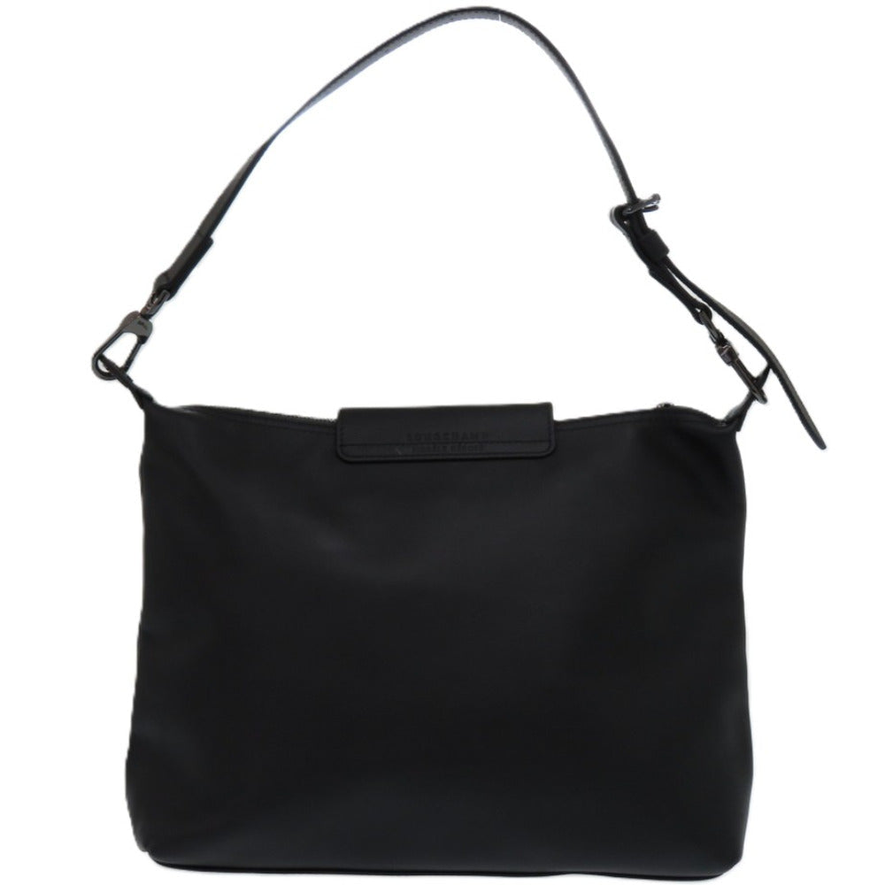Longchamp – Le Pliage Extra Shoulder Bag – Black Leather –