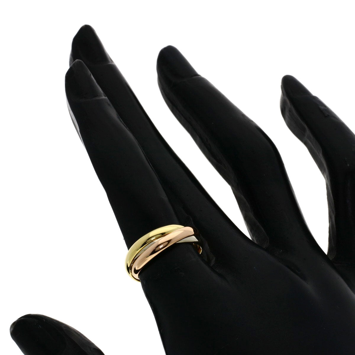 CARTIER Trinity Ring SM #48 18K Yellow, White & Pink Gold