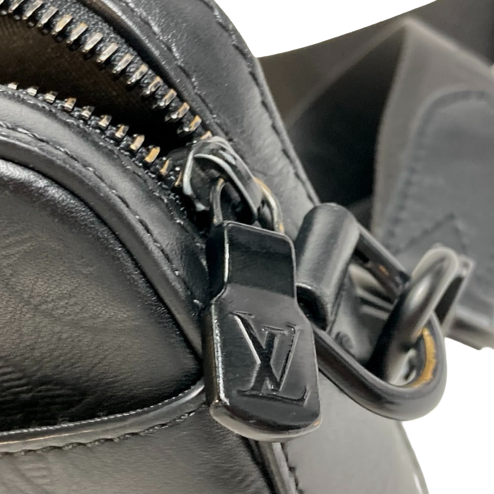 Louis Vuitton Duo Messenger Sling Bag Black Monogram Shadow Leather