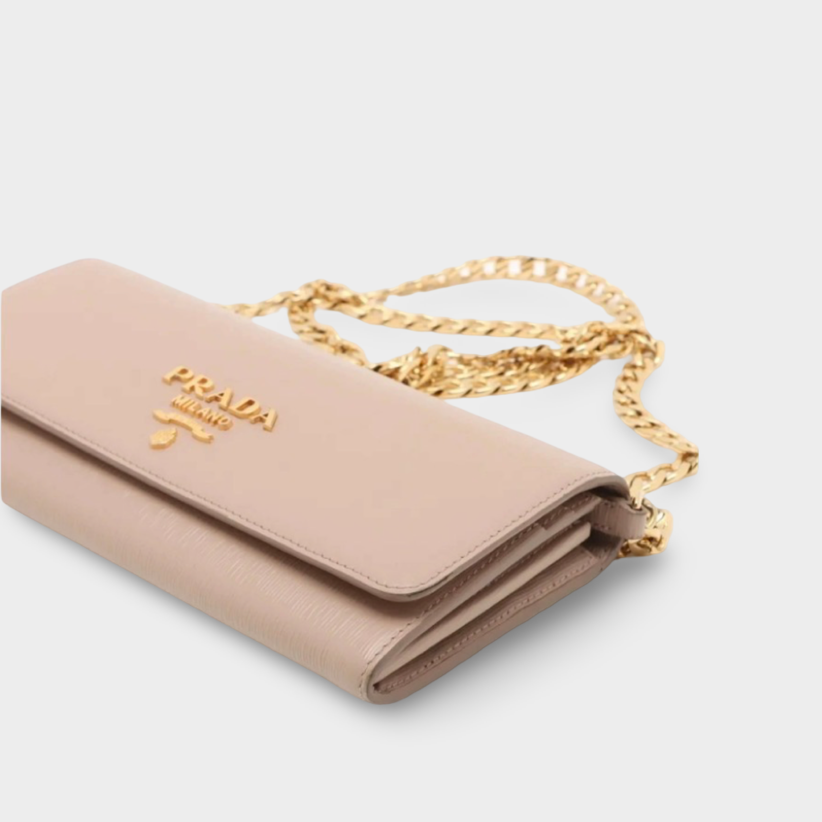 PRADA Pink Leather Shoulder Bag Previously Owned Authentic