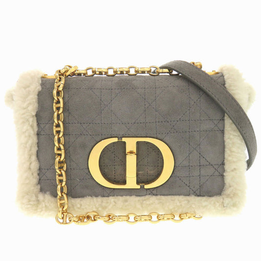 Christian Dior  – Caro Chain Gray Mouton & Suede – 100% Authentic ✨ Very Good Pre-Owned Condition ~ 27% off MSRP