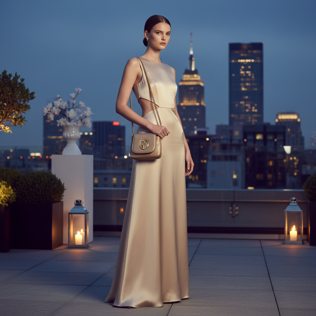 GUCCI – Chain Shoulder Bag – Gold Leather –Italy – 100% Authentic ✨Previously Owned Very Good Condition ~32% Off MSRP