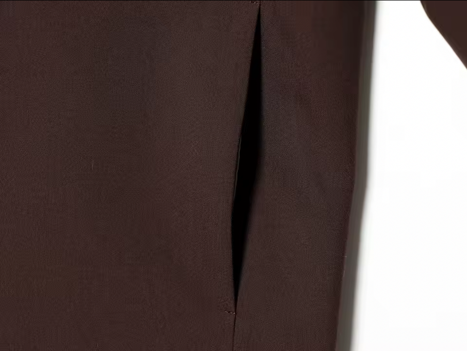 Brown Cropped Blazer & Bermuda Pants Set – Elegant Casual Two-Piece Suit