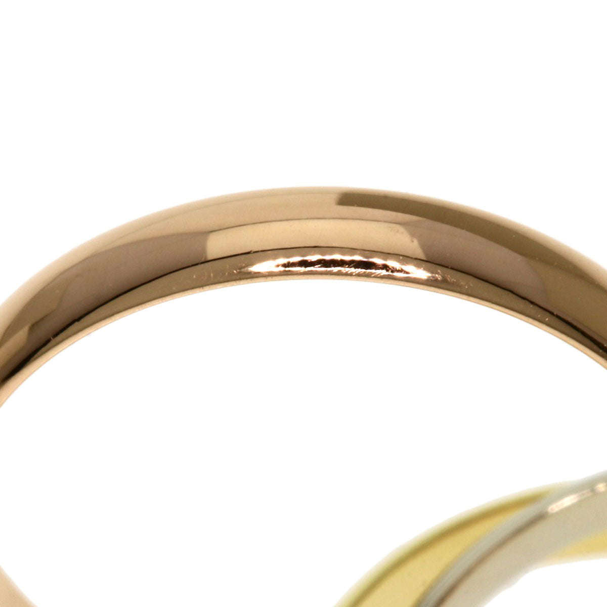 CARTIER Trinity Ring SM #48 18K Yellow, White & Pink Gold