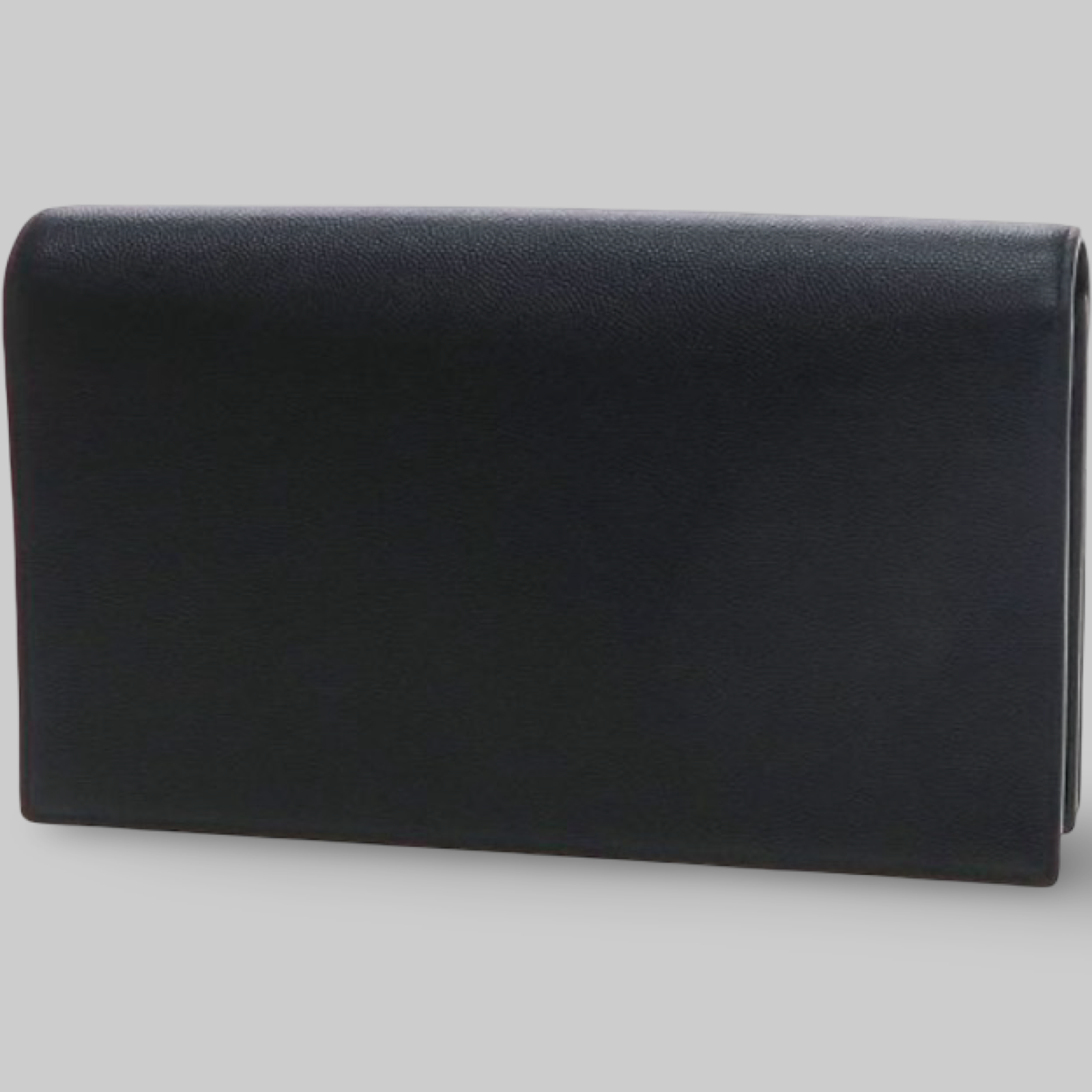 Saint Laurent Paris Clutch Bag Black Leather Previously Owned Authentic