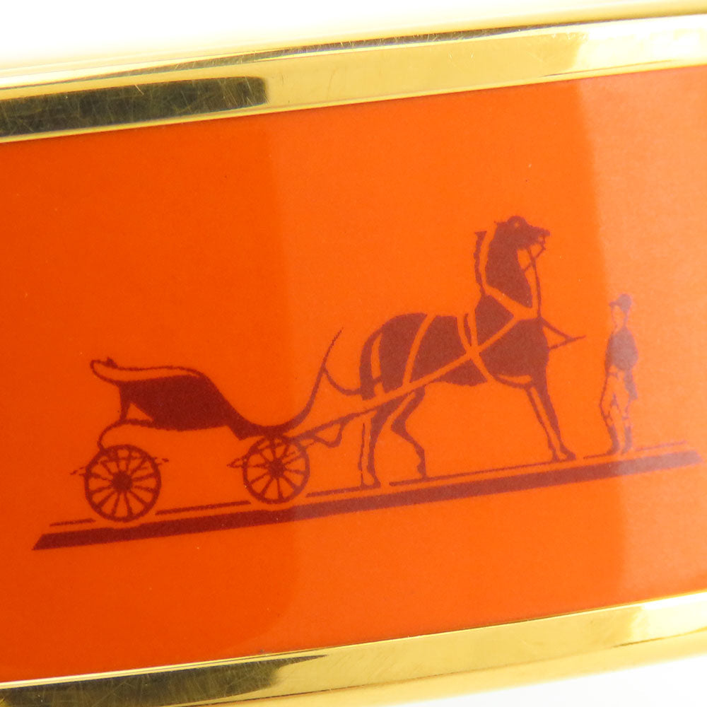 HERMÈS GM Bangle Orange Cloisonné enamel on metal