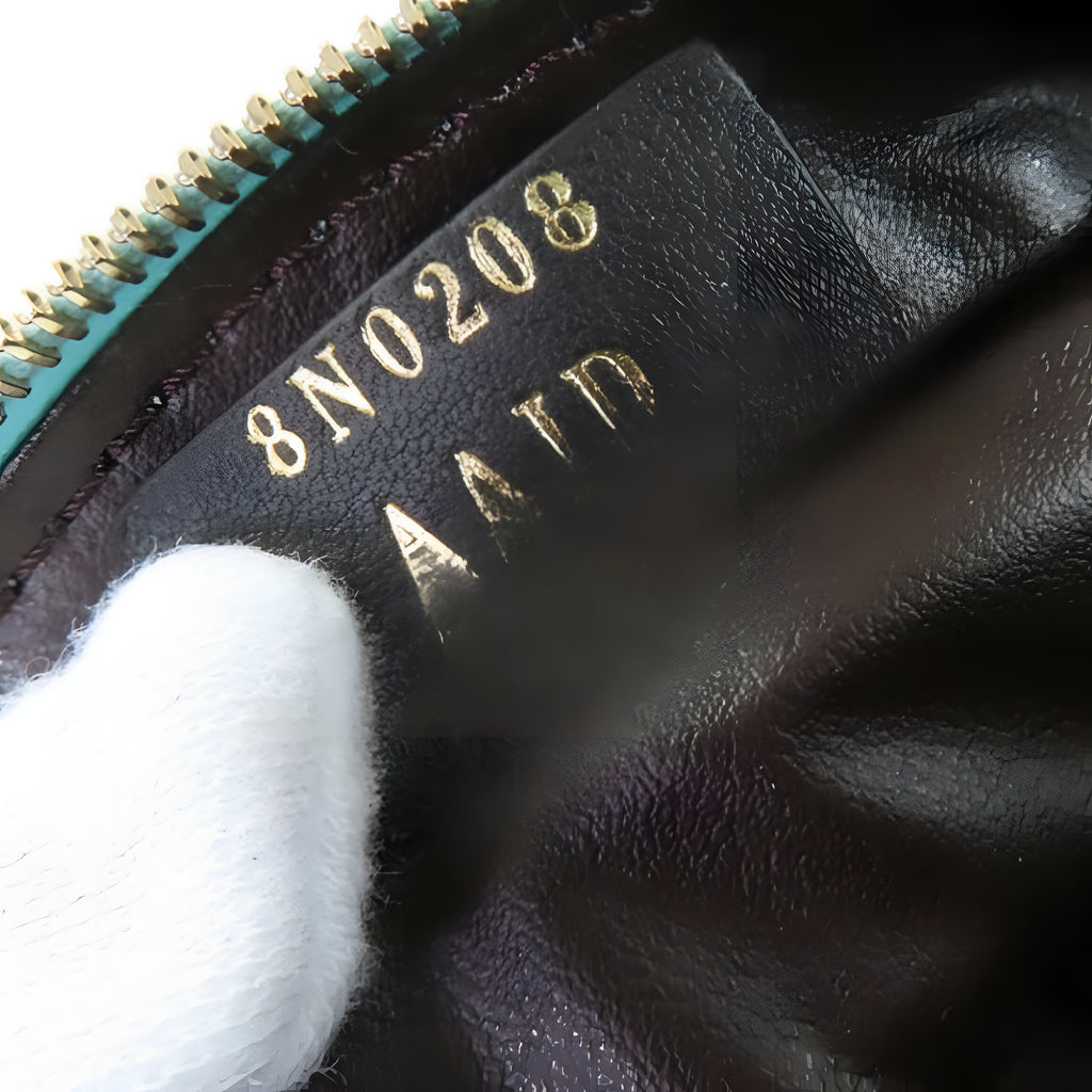 FENDI Bucket Pouch Small FF Motif Embossed Nappa Leather Authentic Previously Owned