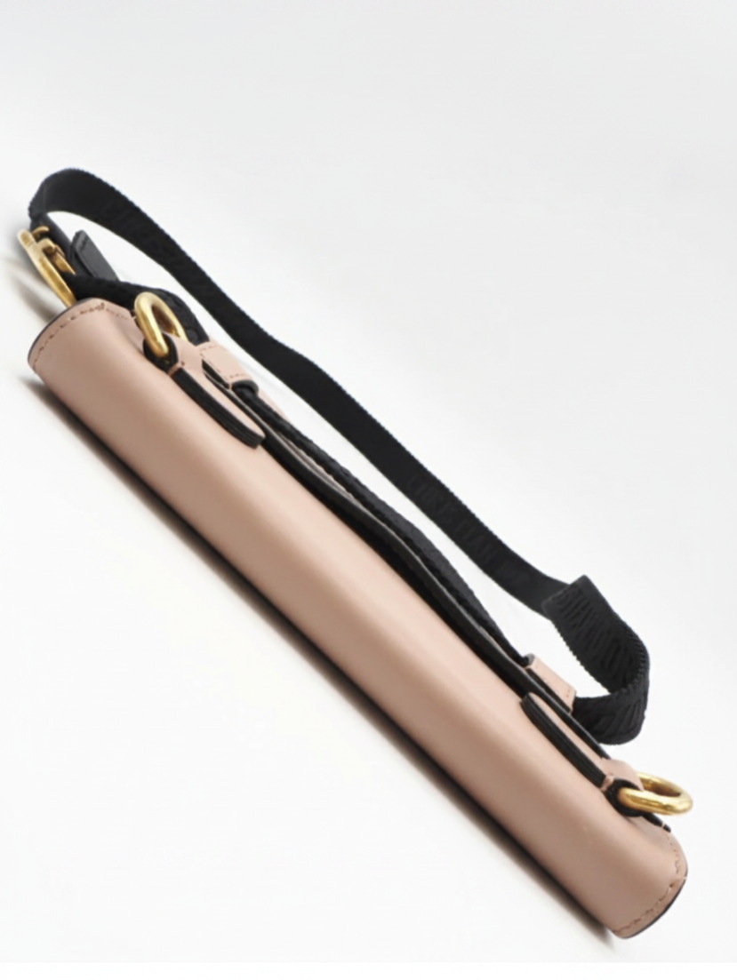 Christian Dior Saddle Flat Belt Pouch Beige Calf Leather Authentic Previously Own
