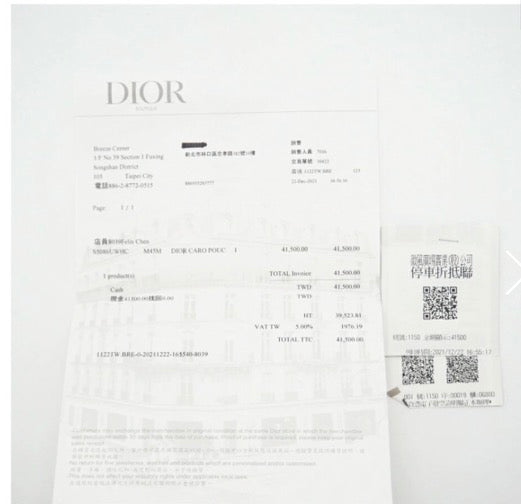 Dior Large Leather Caro Daily Pouch Authentic Previously Owned