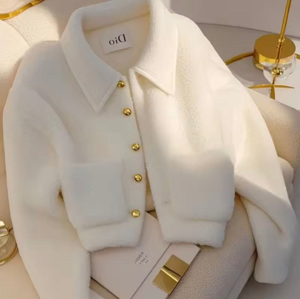 Off-White Textured Bolero Jacket