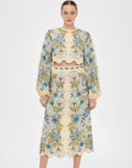 Refined Embroidered Floral Top & Skirt Set