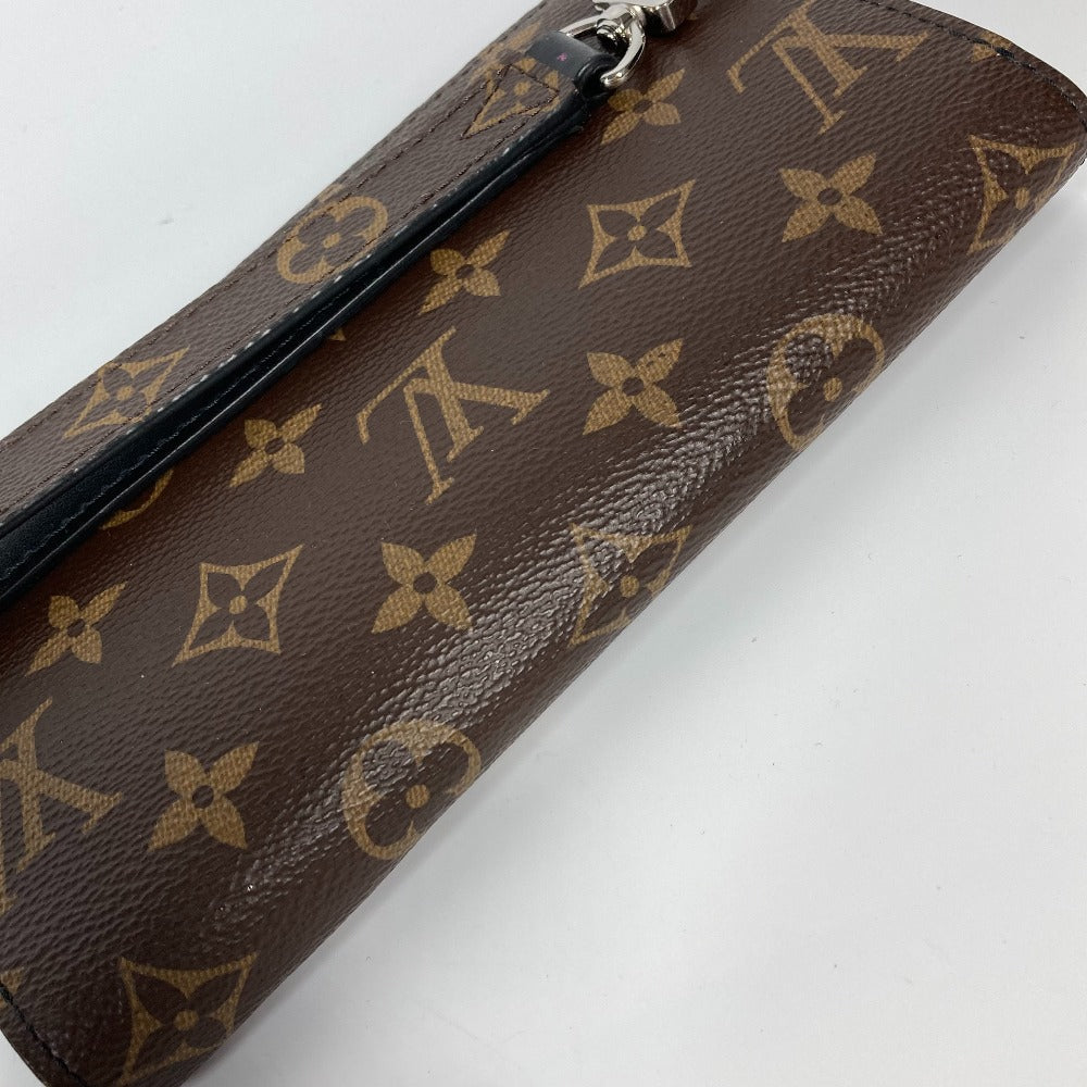 LOUIS VUITTON – Zippy Dragonne Long Wallet Monogram Macassar Canvas Brown Silver tone hardware
