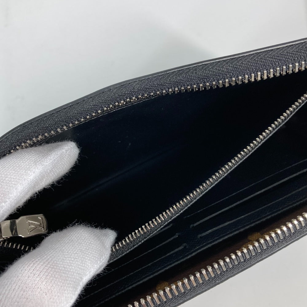 LOUIS VUITTON – Zippy Dragonne Long Wallet Monogram Macassar Canvas Brown Silver tone hardware