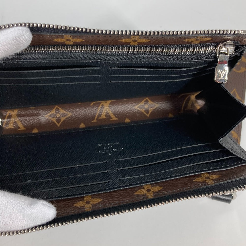 LOUIS VUITTON – Zippy Dragonne Long Wallet Monogram Macassar Canvas Brown Silver tone hardware