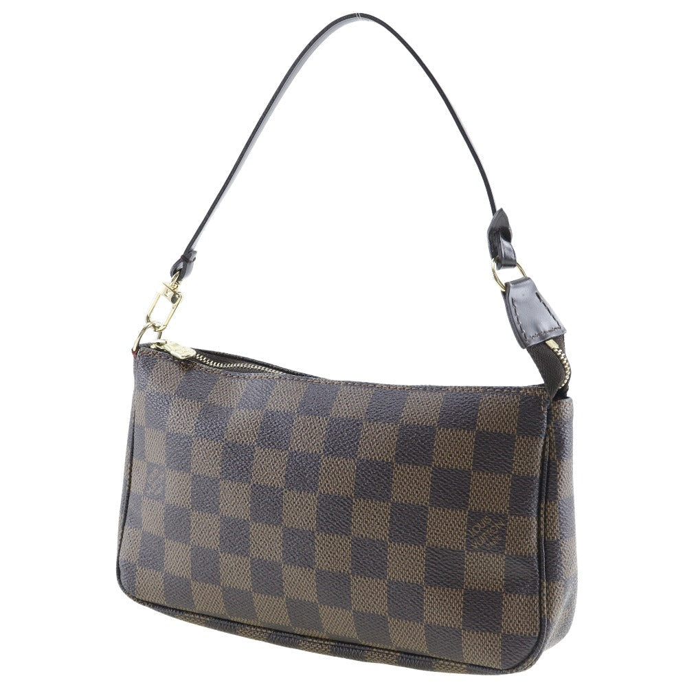 LOUIS VUITTON Damier Canvas Brown Clutch