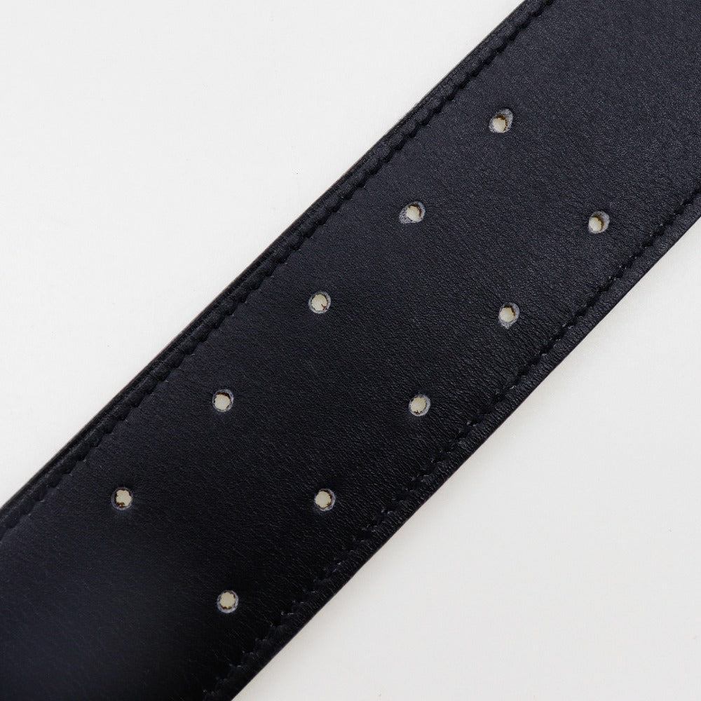 HERMÈS Boxcalf & Courchevel Belt with Horse Medallion Buckle