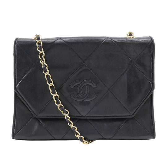 Chanel Chain Shoulder Bag in Black Lambskin – Vintage Matelassée