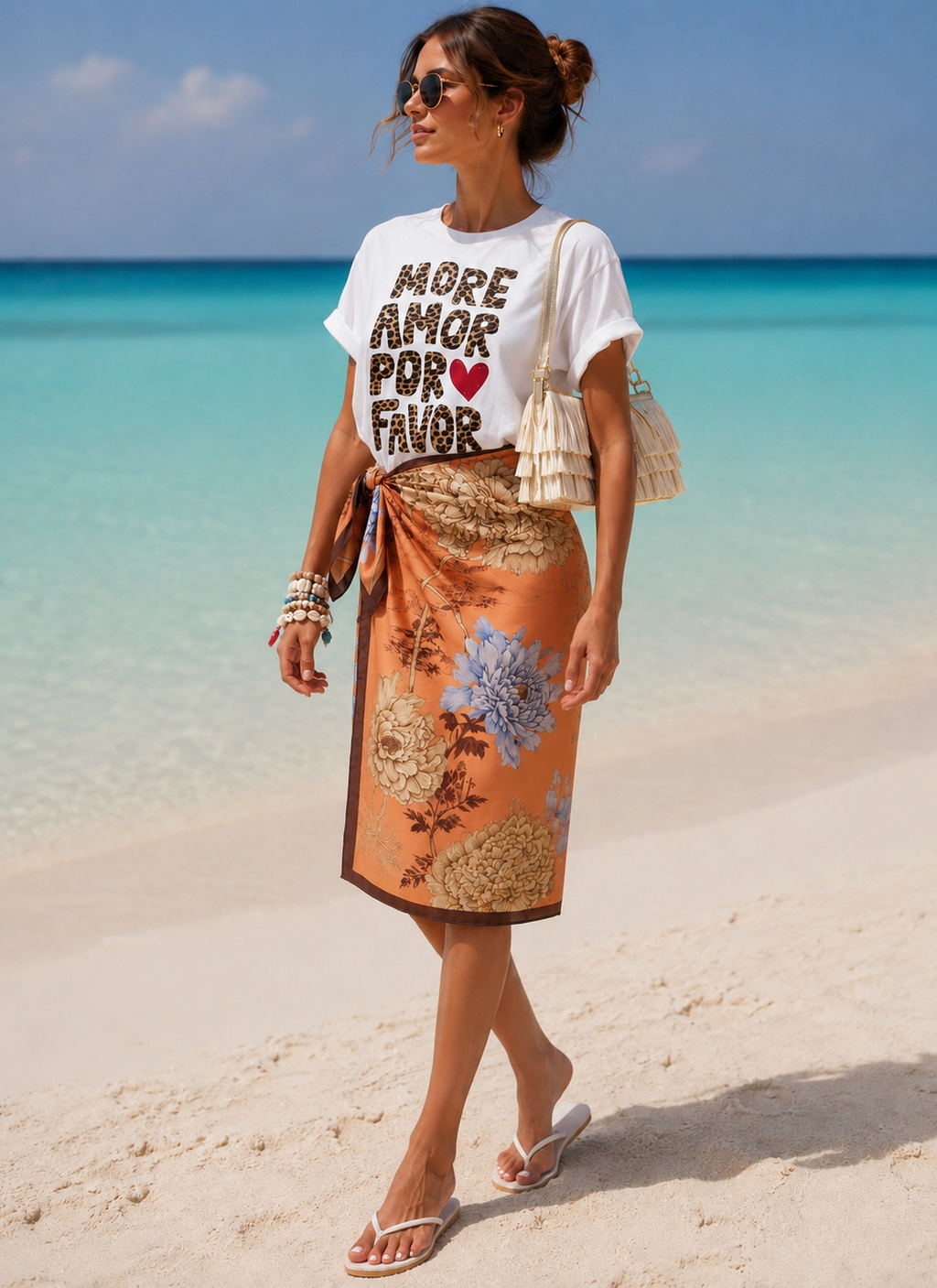 Pareo, Striped Shirt & Graphic T-Shirt Coastal Co-Ord Outfit — All Pieces Sold Separately