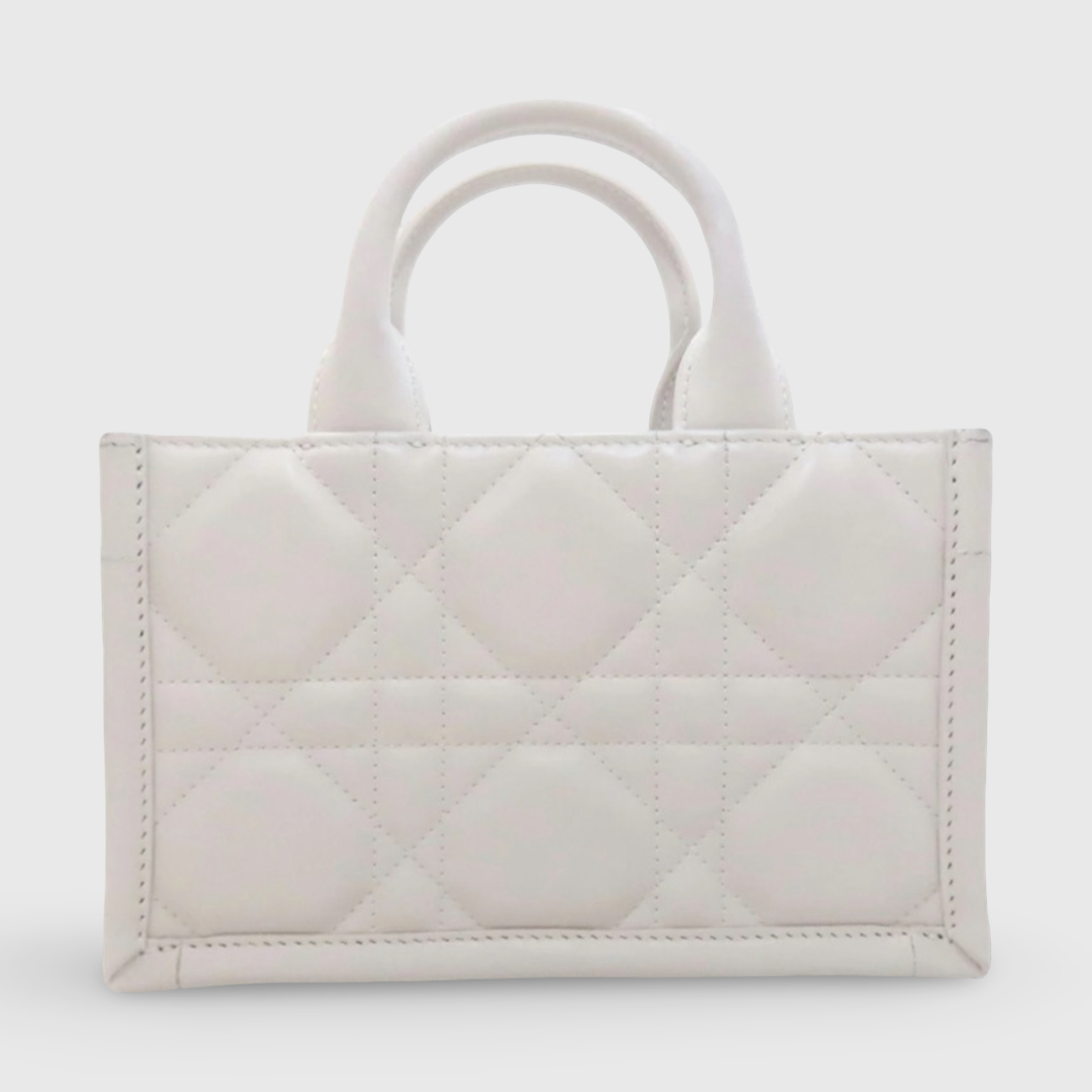 Dior Lady Dior Calf Leather White Gallery Previously Owned Authentic