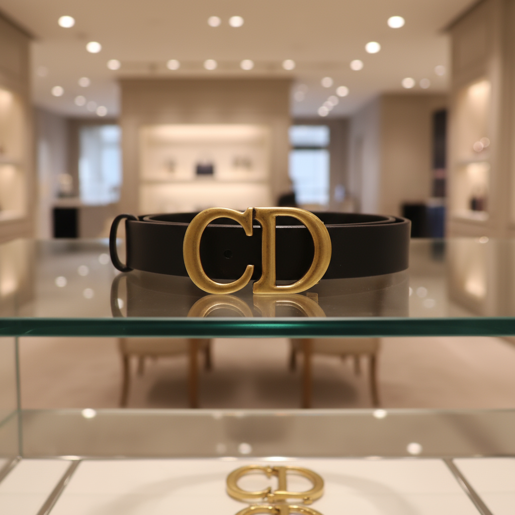 Christian Dior  – Saddle Belt – Calfskin with Gold Hardware 100% Authentic ✨ Excellent Pre-Owned Condition ~ 23% off MSRP