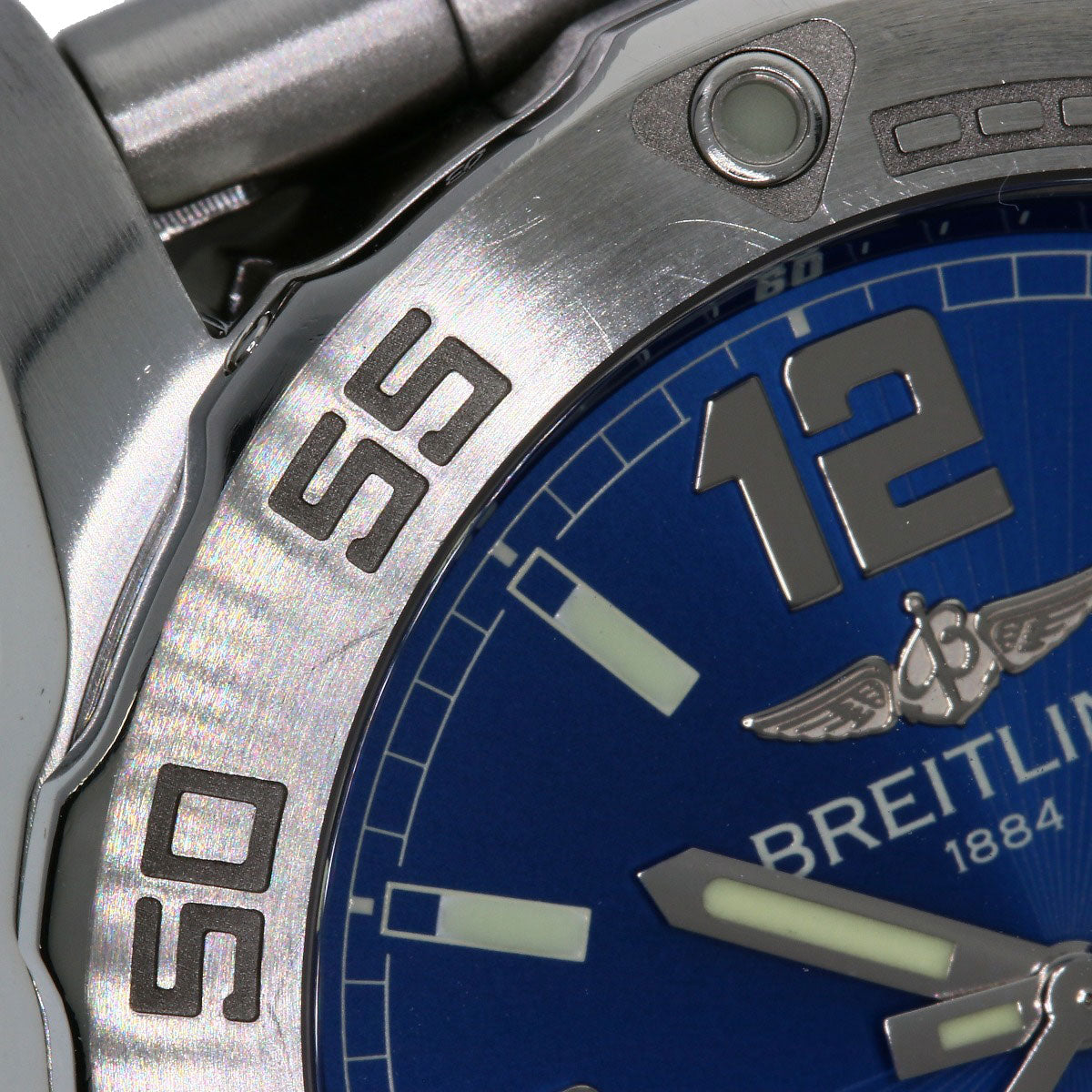 BREITLING – Colt 44 Quartz Watch – Stainless Steel Blue Dial – 100% Authentic ✨ Very Good Pre-Owned Condition ~ 31% off MSRP