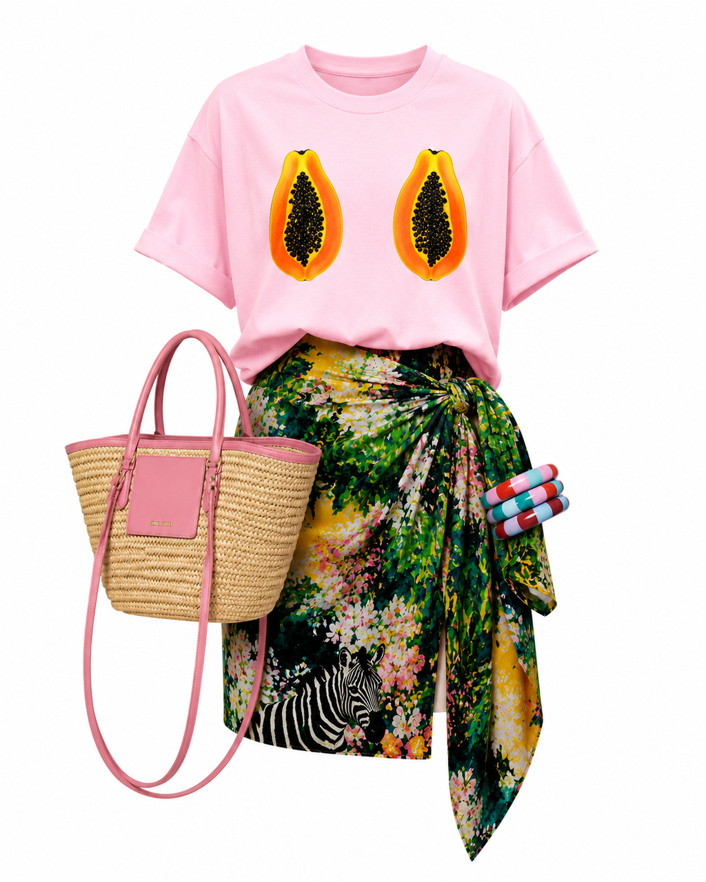 Zebra Botanical Scarf & Graphic T-Shirts
