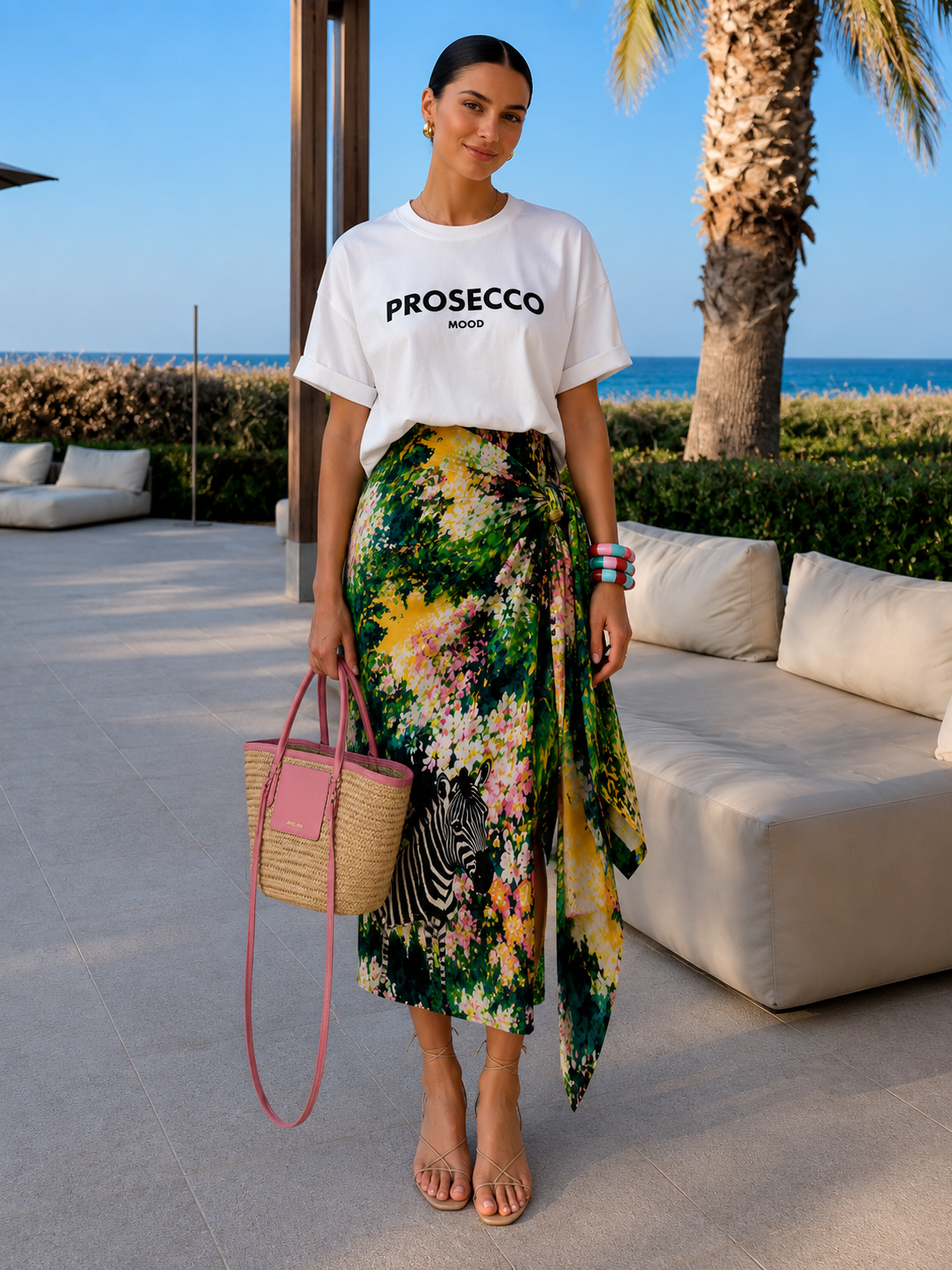 Zebra Botanical Scarf & Graphic T-Shirts