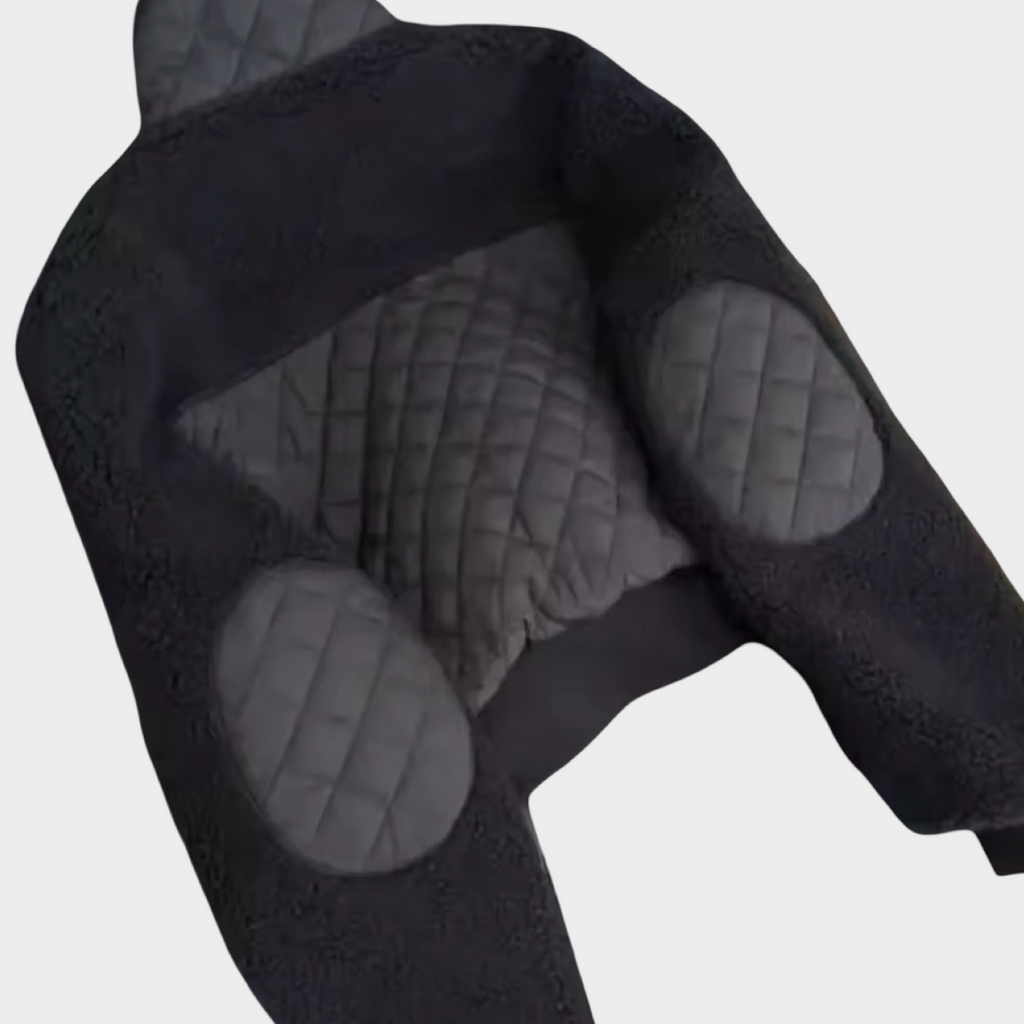 Teddy Fleece Bomber Jacket – Quilted Pocket Zip-Up Coat
