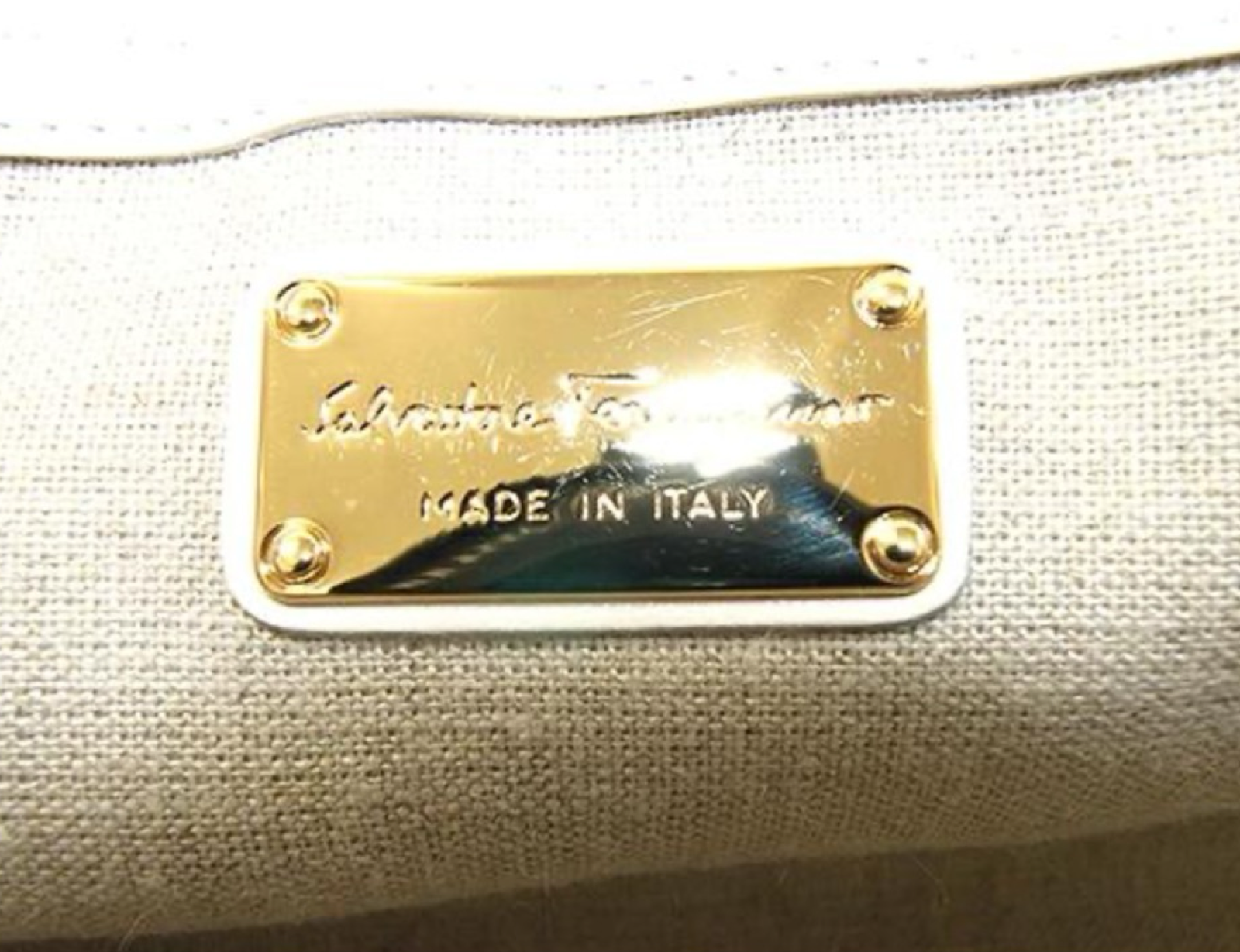 Salvatore Ferragamo One-Shoulder Leather Bag Authentic Previously Ownedl