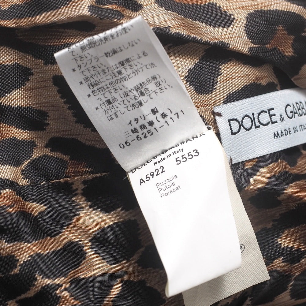 Dolce & Gabbana hooded jacket of brown leather and polecat fur, with goldtone logo buckle closures Size 38 – 100% Authentic ✨Pre-Owned A Condition ~28% Off MSRP