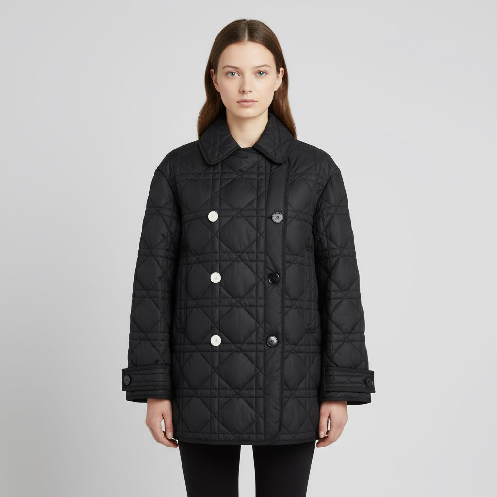 CHRISTIAN DIOR Microcannage Technical Taffeta Jacket – Black – Women’s Size 36 – 100% Authentic ✨ Excellent Pre-Owned Condition ~32% Off MSRPi