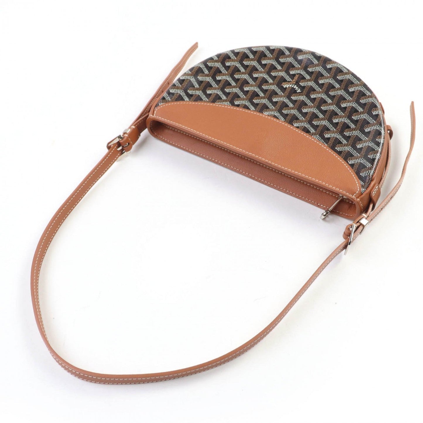 GOYARD – Hirondelle Shoulder Bag – Goyardine Canvas Black/Brown – Made in France – 100% Authentic ✨Previously Owned Unused / Like New Condition ~30% Off MSRP