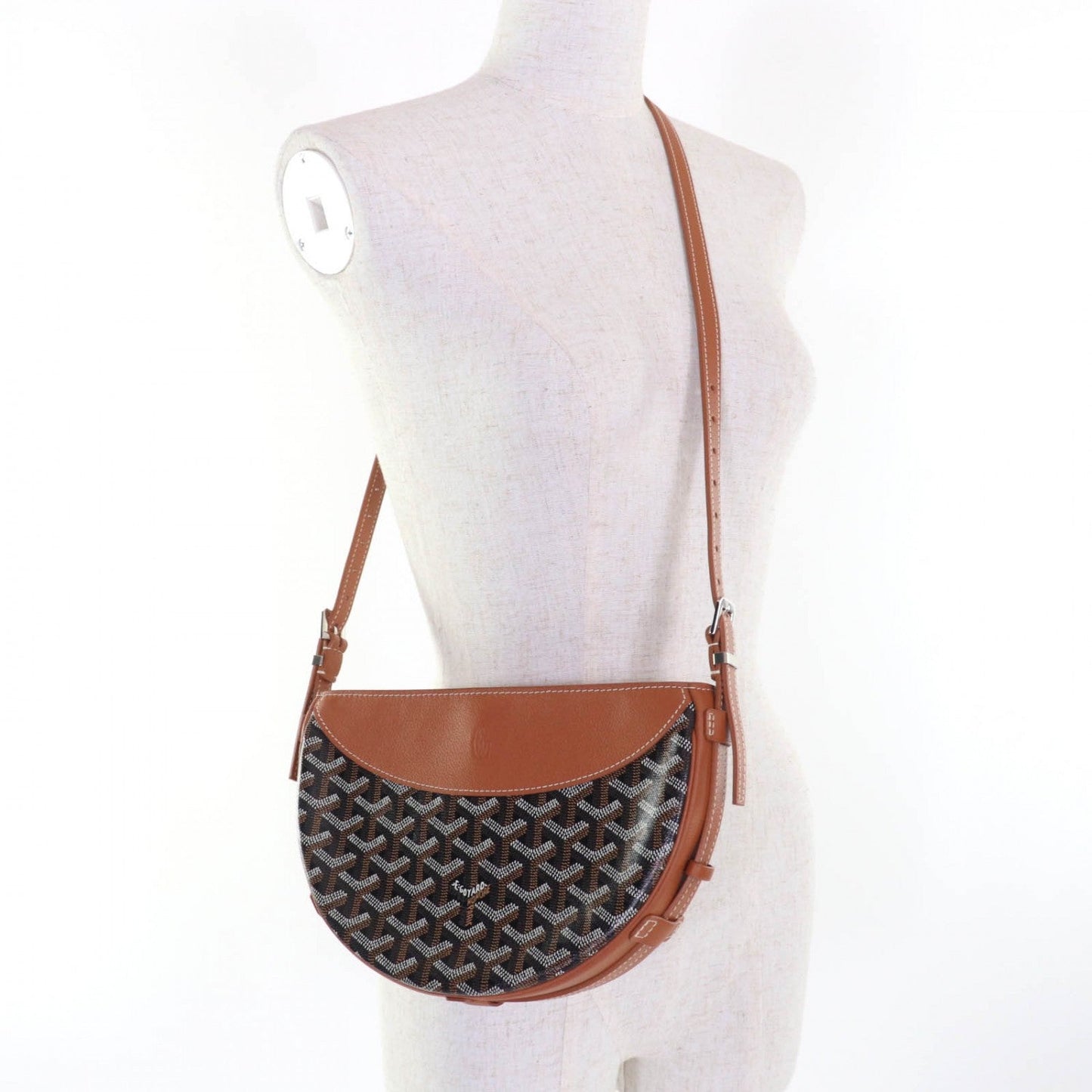 GOYARD – Hirondelle Shoulder Bag – Goyardine Canvas Black/Brown – Made in France – 100% Authentic ✨Previously Owned Unused / Like New Condition ~30% Off MSRP