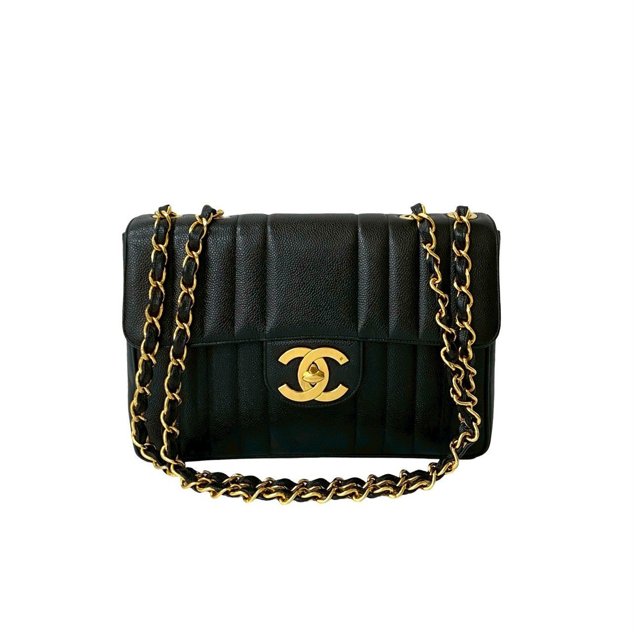 CHANEL – Shoulder Bag – Mademoiselle Line – Matt Caviar Skin – 100% Authentic ✨Previously Owned Very Good Condition ~27% Off MSRP