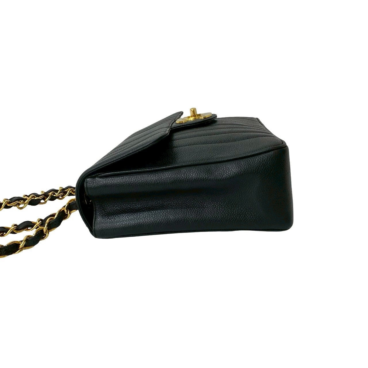 CHANEL – Shoulder Bag – Mademoiselle Line – Matt Caviar Skin – 100% Authentic ✨Previously Owned Very Good Condition ~27% Off MSRP