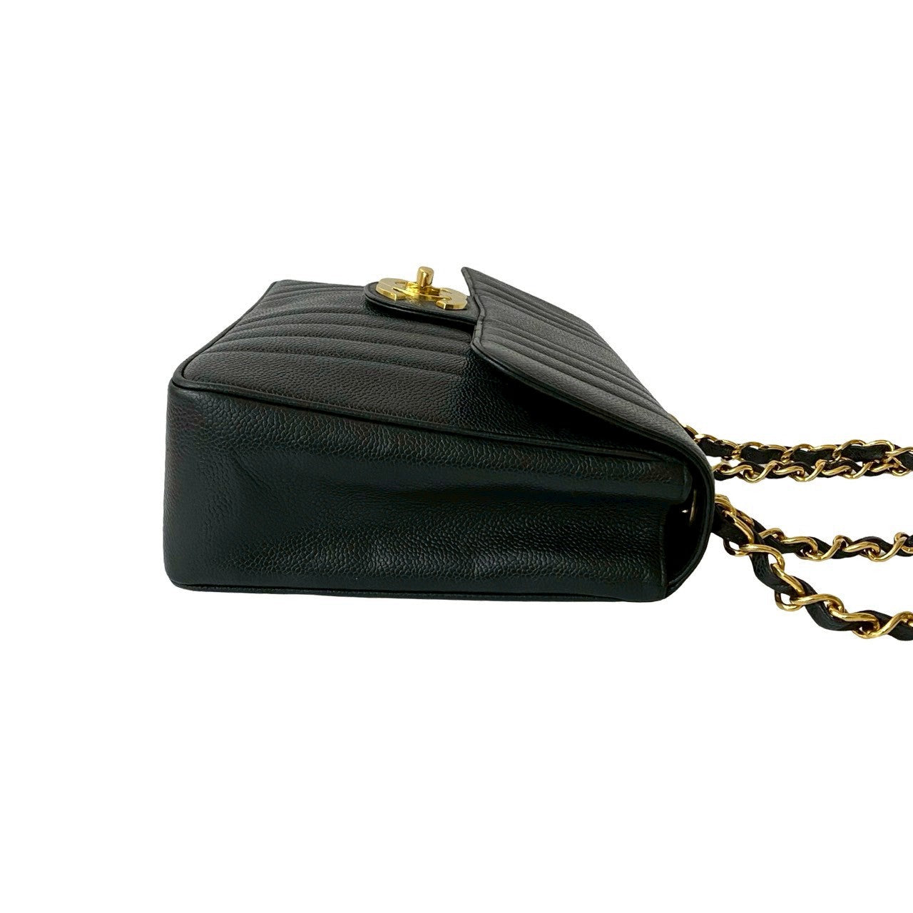 CHANEL – Shoulder Bag – Mademoiselle Line – Matt Caviar Skin – 100% Authentic ✨Previously Owned Very Good Condition ~27% Off MSRP