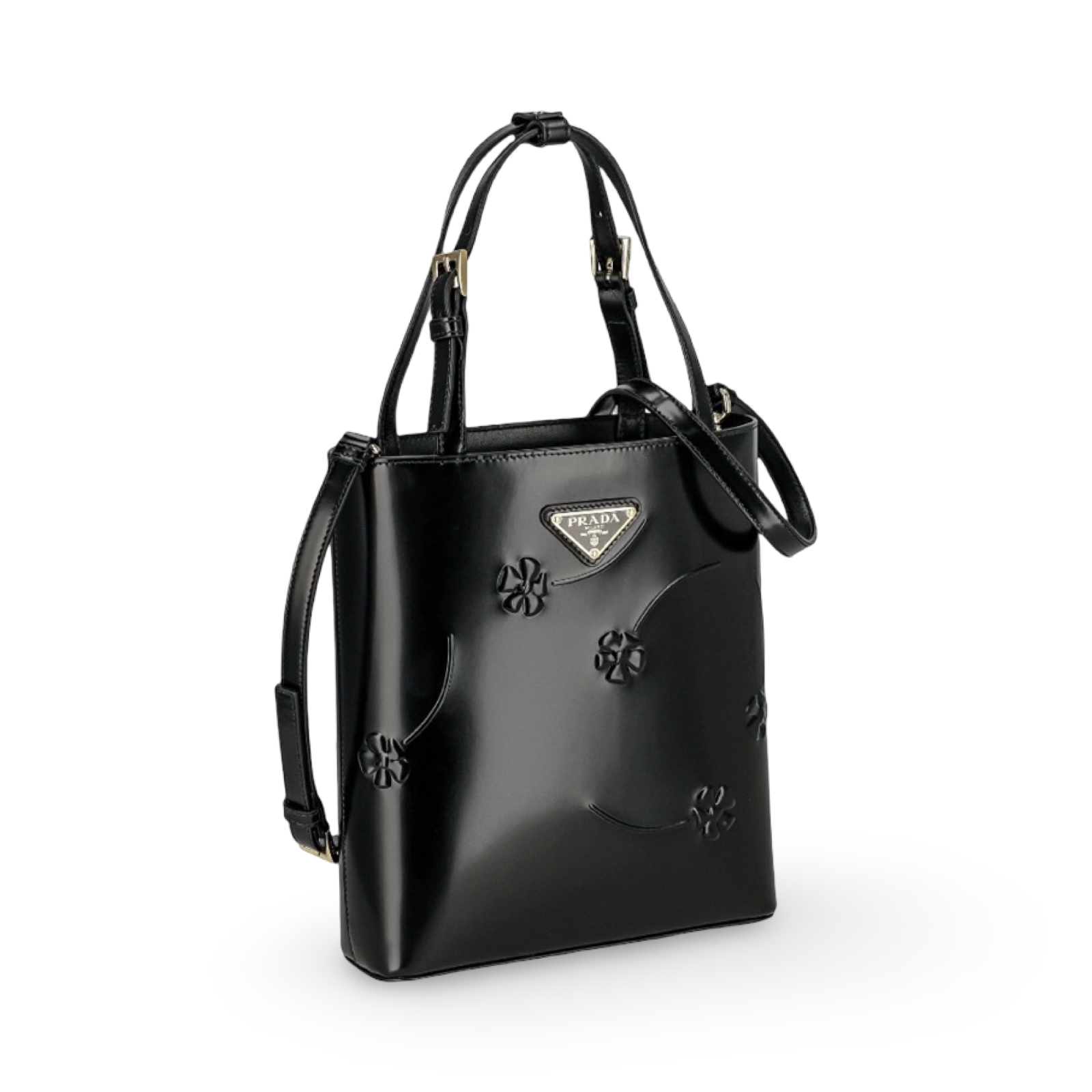 Prada Spazzolato Leather Handbag Black – Previously Owned Authentic