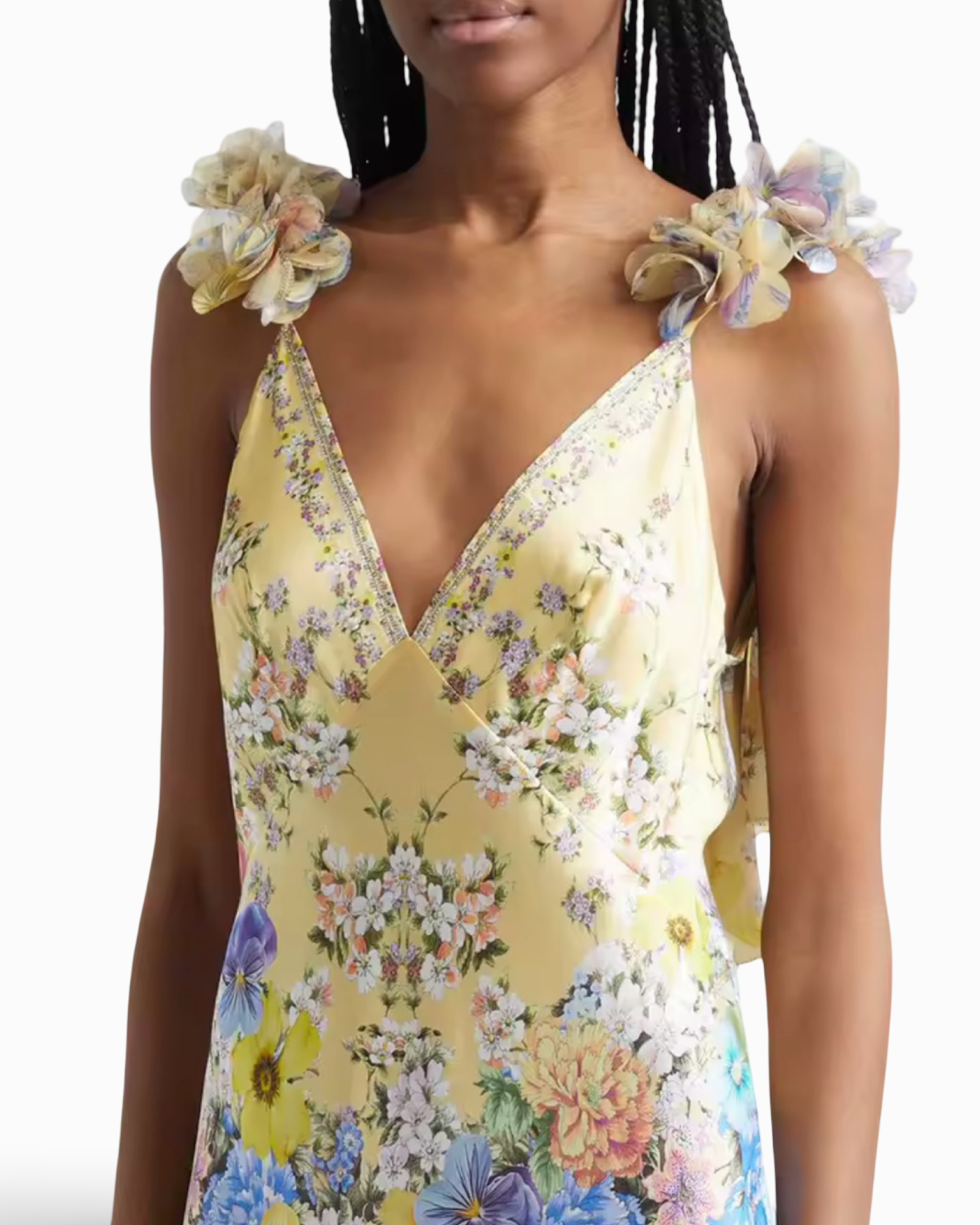 Floral Spaghetti Strap Backless Maxi Dress